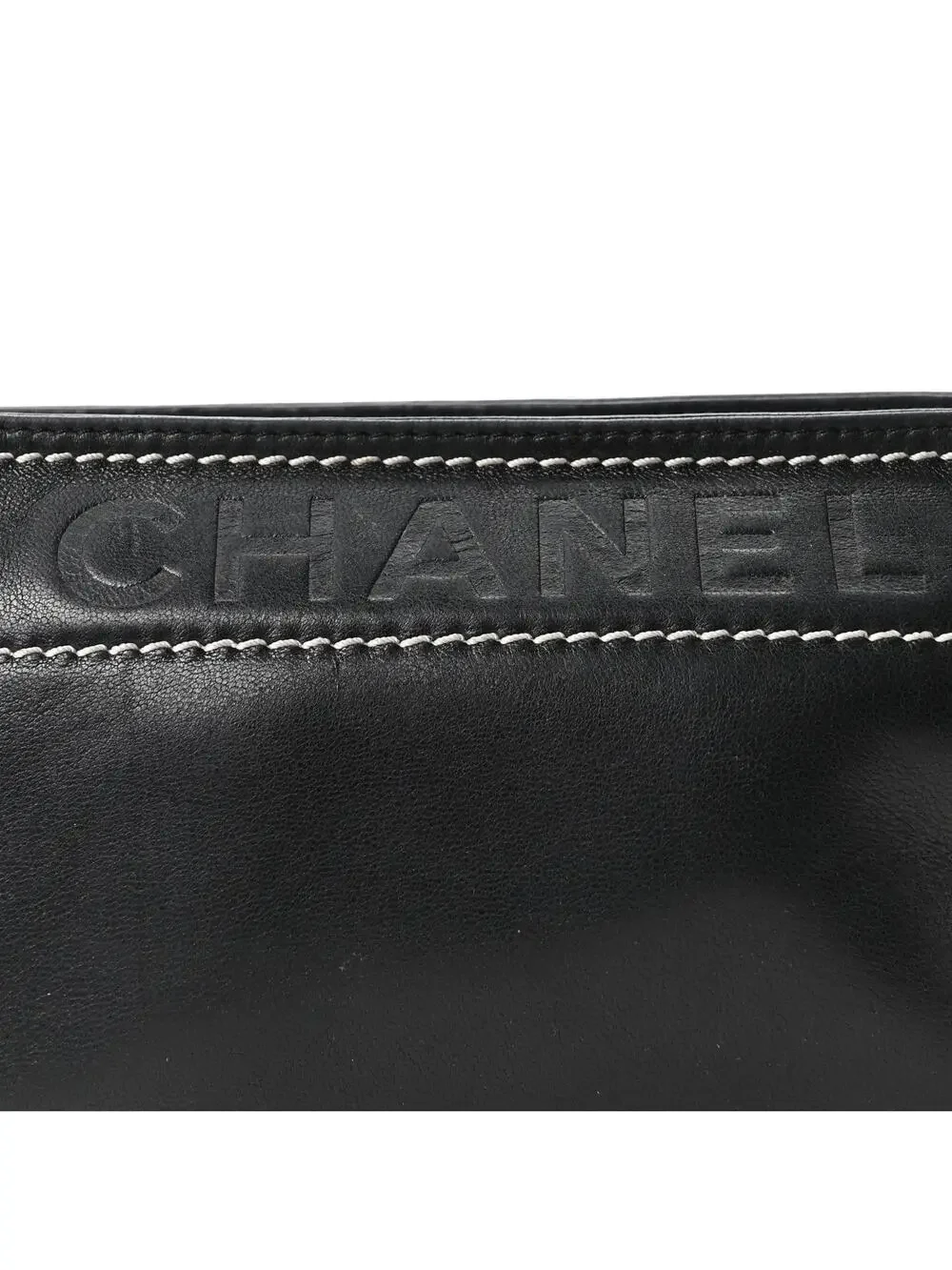 Chanel Lambskin Lax Pochette Black #322655C10B
